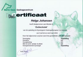 Certificaat hondentrainer