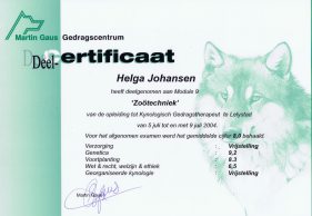 Certificaat hondentrainer