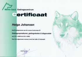 Certificaat hondentrainer
