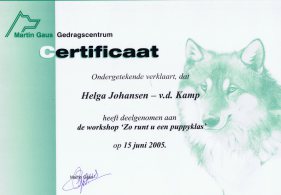 Certificaat hondentrainer