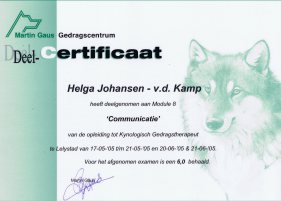 Certificaat hondentrainer