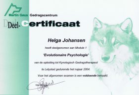 Diploma psychologie honden