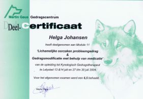  Certificaat hondentraining