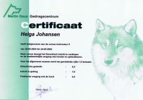 Certificaat hondentrainer