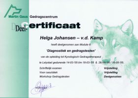 Certificaat hondentrainer