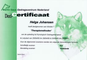  Certificaat hondentrainer