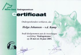 Certificaat hondentrainer